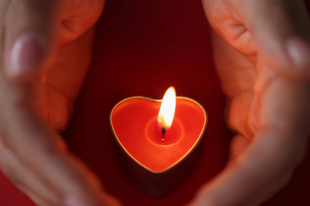tealight w kształcie serca